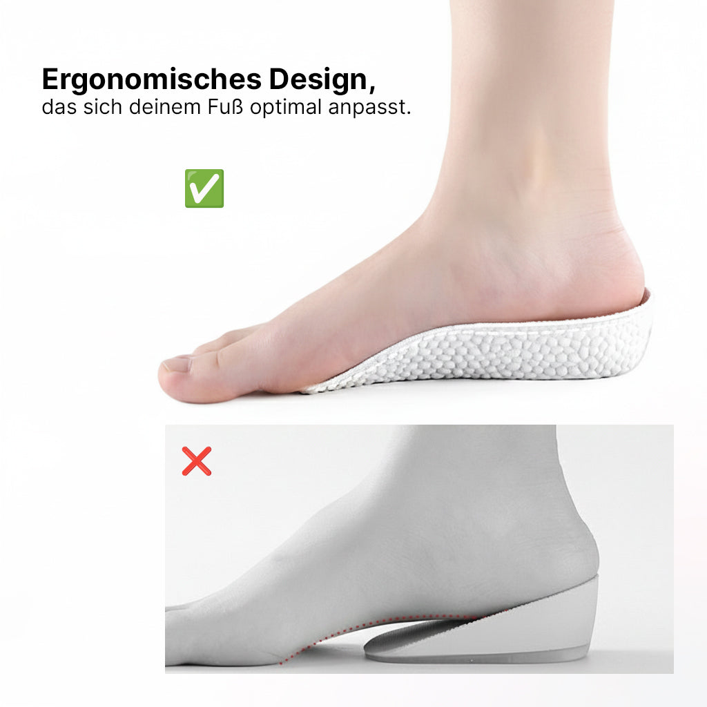 Höhensteigernde Einlegesohlen für Damen & Herren – Unsichtbare Lift Pads